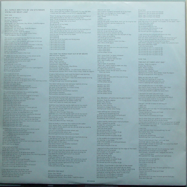 Meat Loaf - Bat Out Of Hell | Epic (EPC 82419) - 2