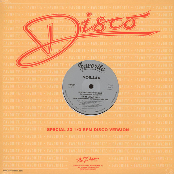 Voilaaa - On Te L’Avait Dit / Spies Are Watching Me (Remixes) | Favorite Recordings (FVR127) - 3 Voilaaa - On Te L’Avait Dit / Spies Are Watching Me (Remixes) | Favorite Recordings (FVR127) - 3