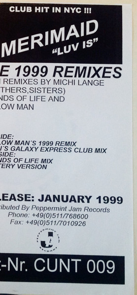Merimaid - Luv Is 1999 Remixes | Club U Nite (CUNT 009) - 2 Merimaid - Luv Is 1999 Remixes | Club U Nite (CUNT 009) - 2