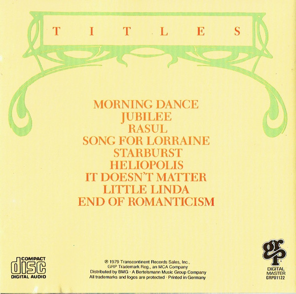 Spyro Gyra - Morning Dance | GRP (GRP01122) - 3