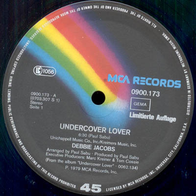 Debbie Jacobs - Undercover Lover (Special Disco-Version) / Think I'm Fallin' In Love | Metronome (0900.173) - 2 Debbie Jacobs - Undercover Lover (Special Disco-Version) / Think I'm Fallin' In Love | Metronome (0900.173) - 2