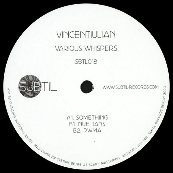 VincentIulian - Various Whispers | Subtil Records (SBTL018) - 3