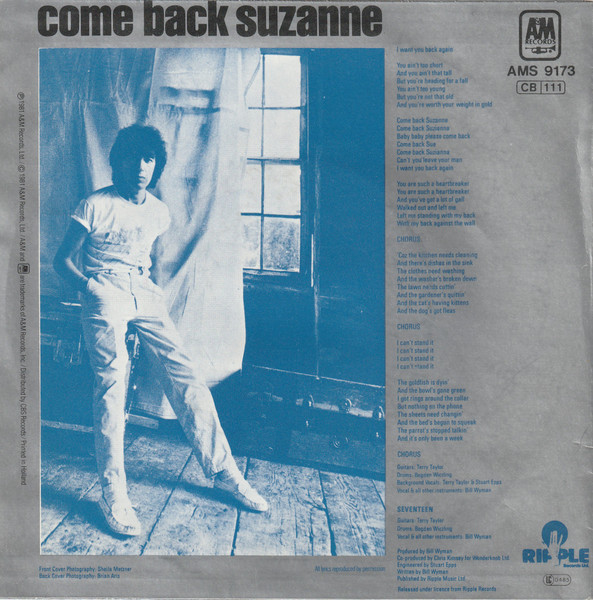 Bill Wyman - Come Back Suzanne | A&M Records (AMS 9173) - 2