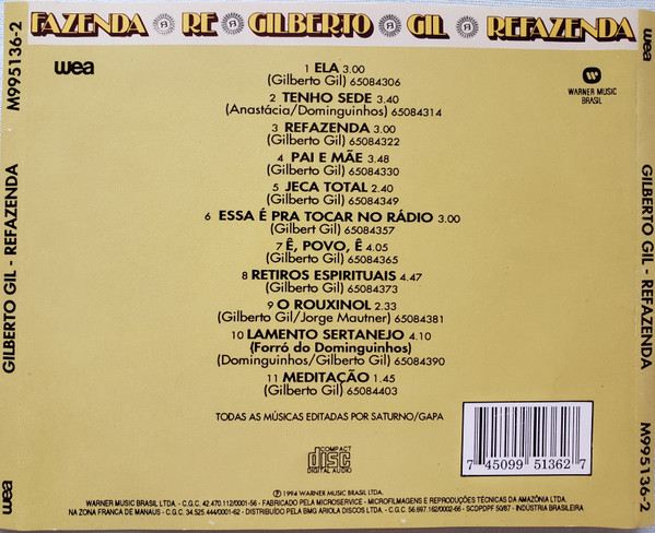 Gilberto Gil - Refazenda | WEA (M995136-2) - 3