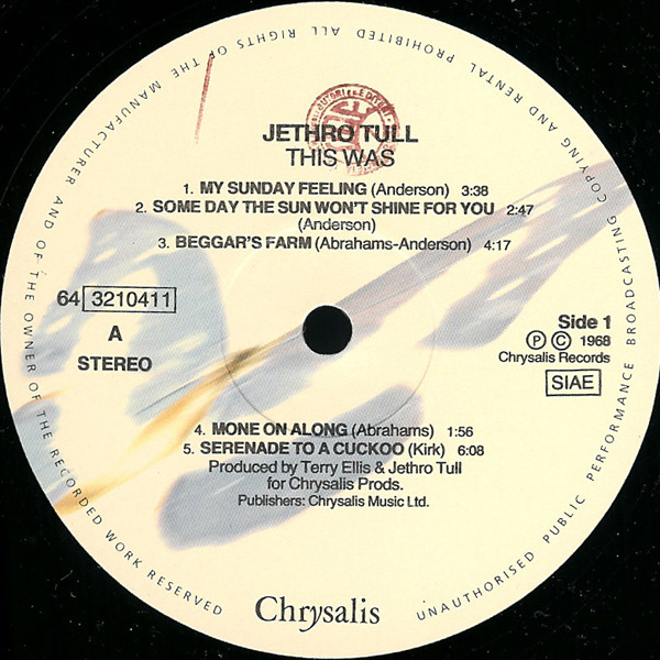Jethro Tull - This Was | Chrysalis (64 3210411) - 3 Jethro Tull - This Was | Chrysalis (64 3210411) - 3