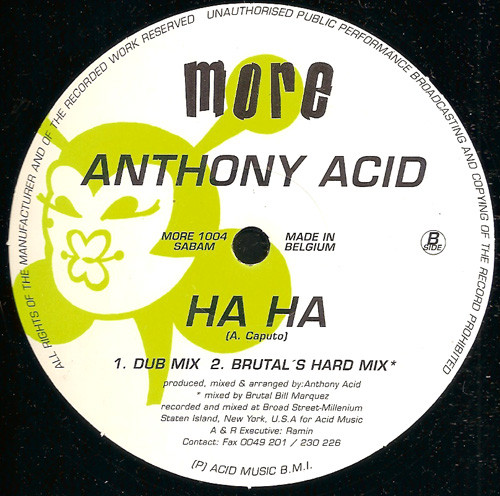 Anthony Acid - Ha Ha | More (MORE 1004) - 2