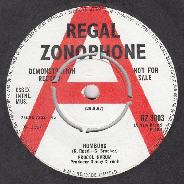 Procol Harum - Homburg | Regal Zonophone (RZ 3003) - main