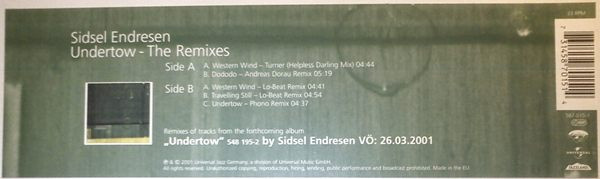 Sidsel Endresen - Undertow - The Remixes | EmArcy (587 015-1) - 3 Sidsel Endresen - Undertow - The Remixes | EmArcy (587 015-1) - 3