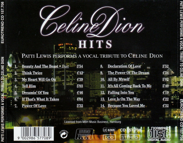 Patti Lewis - Celine Dion Hits | Eurotrend (CD 157.708) - 2