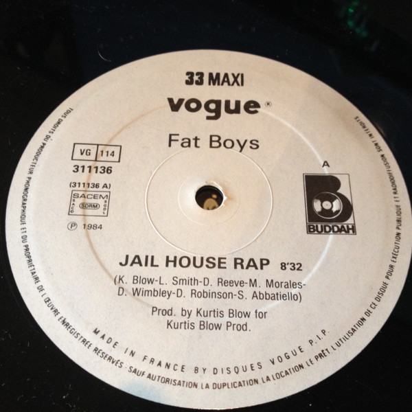 Fat Boys - Jail House Rap / Stick'Em | Vogue (311136) - 4 Fat Boys - Jail House Rap / Stick'Em | Vogue (311136) - 4
