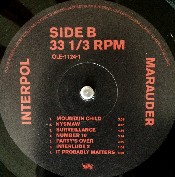 Interpol - Marauder | Matador (OLE-1124-1) - 3