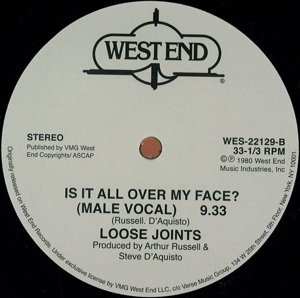 Loose Joints - Is It All Over My Face | West End Records (WES-22129) - main Loose Joints - Is It All Over My Face | West End Records (WES-22129) - main