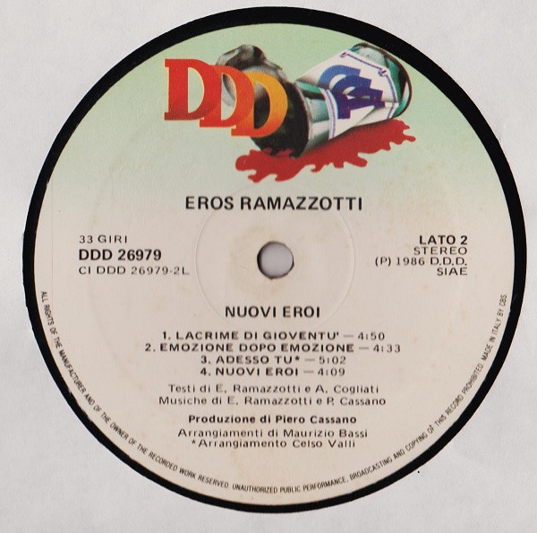 Eros Ramazzotti - Nuovi Eroi | DDD (DDD 26979) - 4 Eros Ramazzotti - Nuovi Eroi | DDD (DDD 26979) - 4