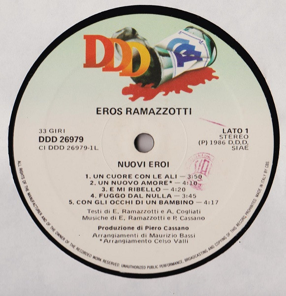 Eros Ramazzotti - Nuovi Eroi | DDD (DDD 26979) - 3 Eros Ramazzotti - Nuovi Eroi | DDD (DDD 26979) - 3