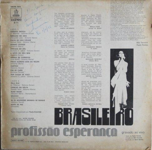 Clara Nunes E Paulo Gracindo - Brasileiro Profissão Esperança | Odeon (SMOFB 3838) - 2 Clara Nunes E Paulo Gracindo - Brasileiro Profissão Esperança | Odeon (SMOFB 3838) - 2