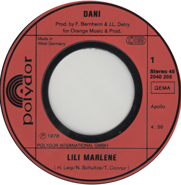 Dani - Lili Marlene | Polydor (2040 205)