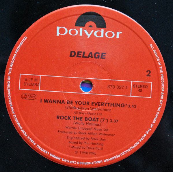 Delage - Rock The Boat | Polydor (879 327-1) - 4