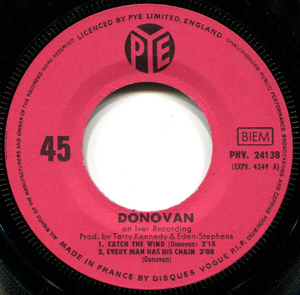 Donovan - Catch The Wind | Pye Records (PNV 24 138) - 3