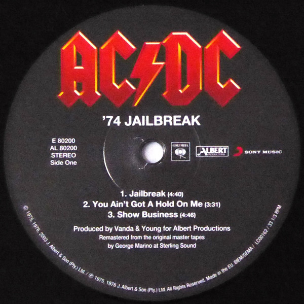 AC/DC - '74 Jailbreak | Columbia (E 80200) - 3
