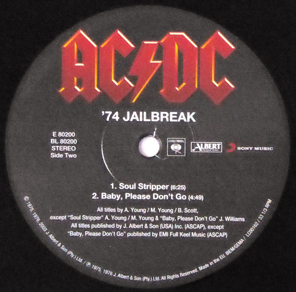 AC/DC - '74 Jailbreak | Columbia (E 80200) - 4