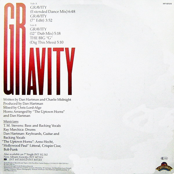 James Brown - Gravity | Scotti Bros. Records (INT 127.312) - 2