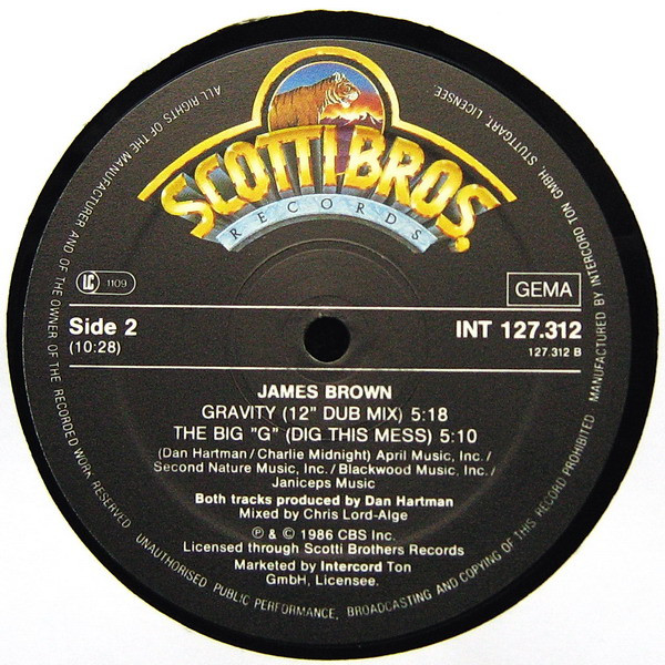 James Brown - Gravity | Scotti Bros. Records (INT 127.312) - 3