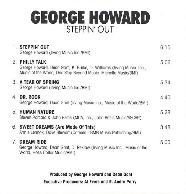George Howard - Steppin' Out | GRP (GRP 96862) - 3