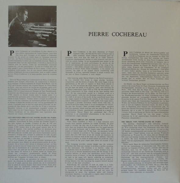 Pierre Cochereau , Johann Sebastian Bach / Franz Liszt / César Franck / Felix Mendelssohn-Bartholdy / Charles-Marie Widor / Guillaume-Antoine Calvière / Girolamo Frescobaldi - Pierre Cochereau Aux Grandes Orgues De Notre-Dame De Paris | Festival Classique (FC 436) - 2