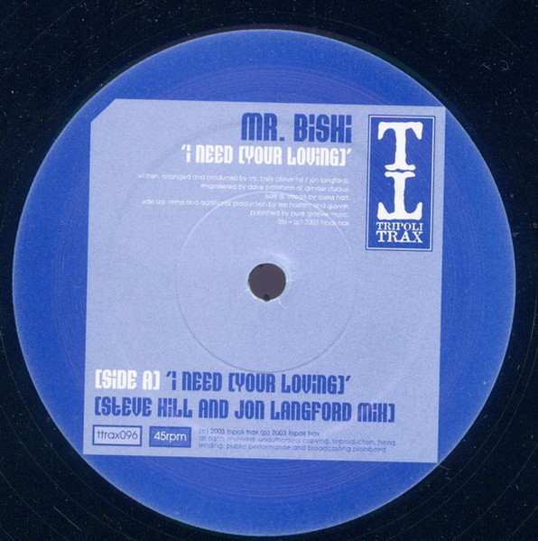 Mr. Bishi - I Need (Your Loving) | Tripoli Trax (ttrax096) - 3