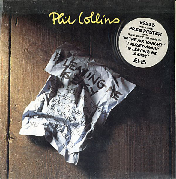 Phil Collins - If Leaving Me Is Easy | Virgin (VS423) - main Phil Collins - If Leaving Me Is Easy | Virgin (VS423) - main