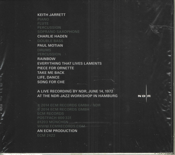 Keith Jarrett / Charlie Haden / Paul Motian - Hamburg '72 | ECM Records (ECM 2422) - 2