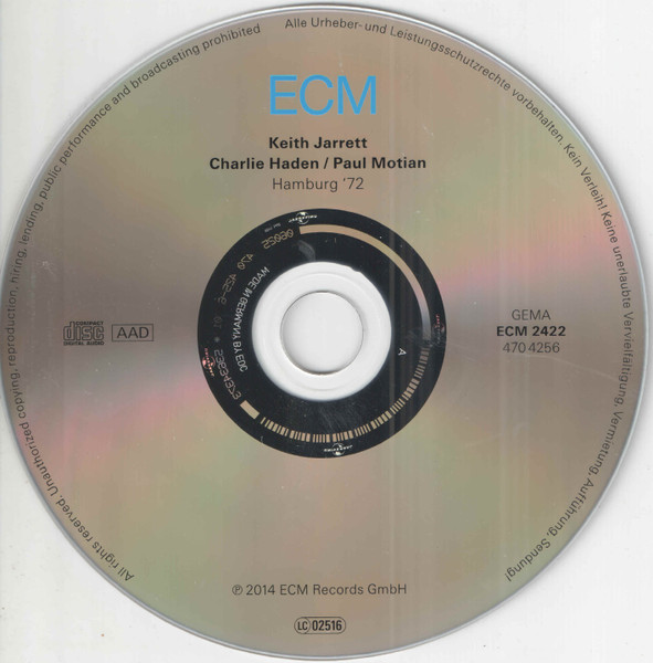 Keith Jarrett / Charlie Haden / Paul Motian - Hamburg '72 | ECM Records (ECM 2422) - 3