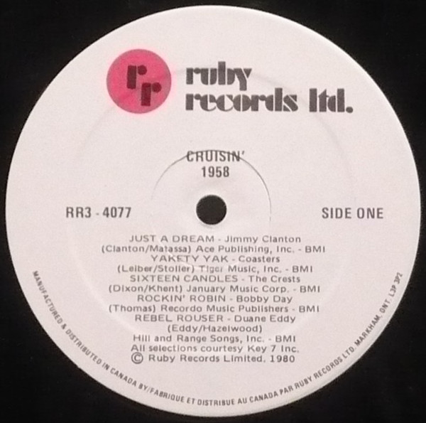 Various - Cruisin' 1958 | Ruby Records Limited (RR3-4077) - 3 Various - Cruisin' 1958 | Ruby Records Limited (RR3-4077) - 3