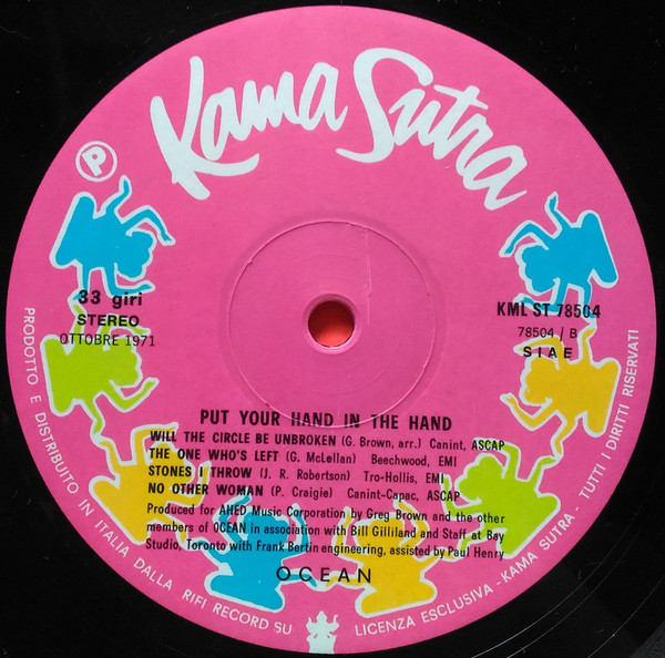 Ocean - Put Your Hand In The Hand | Kama Sutra (KML-ST 78504) - 4 Ocean - Put Your Hand In The Hand | Kama Sutra (KML-ST 78504) - 4
