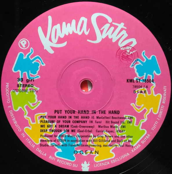 Ocean - Put Your Hand In The Hand | Kama Sutra (KML-ST 78504) - 3 Ocean - Put Your Hand In The Hand | Kama Sutra (KML-ST 78504) - 3