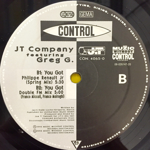 JT Company - You Got | Control (CON 4065-0) - main
