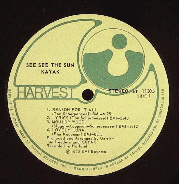 Kayak - See See The Sun | Harvest (ST-11305) - 3