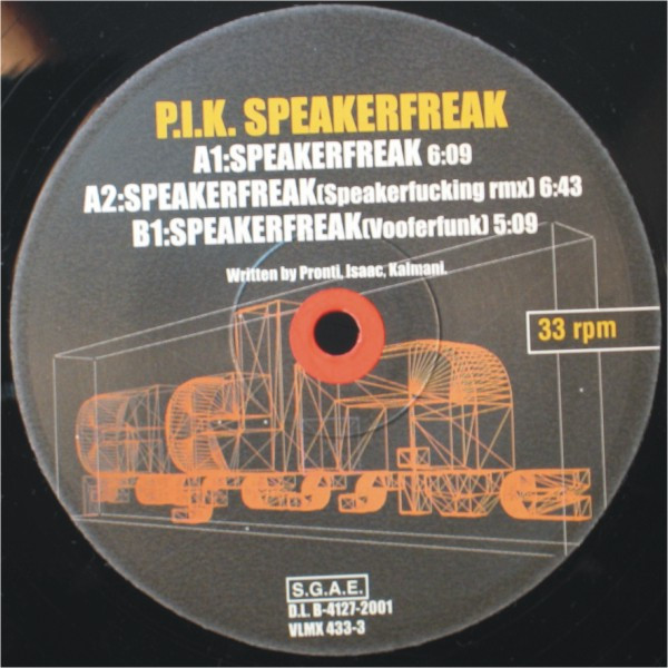 P.I.K. - Speakerfreak | ADN Progressive Records (VLMX 433-3) - 3