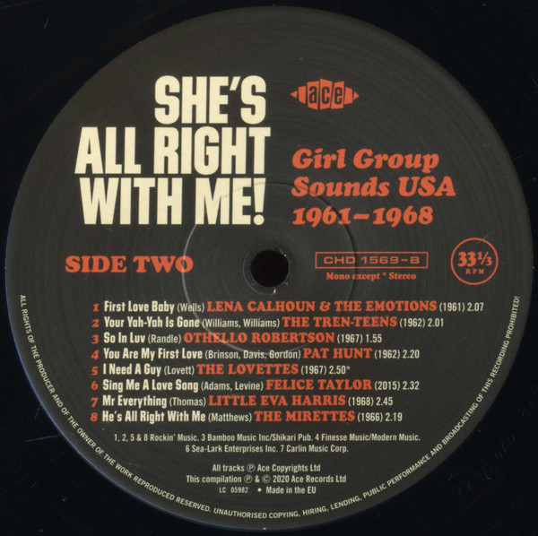 Various - She's All Right With Me! Girl Group Sounds USA 1961-1968 | Ace (CHD 1569) - 4