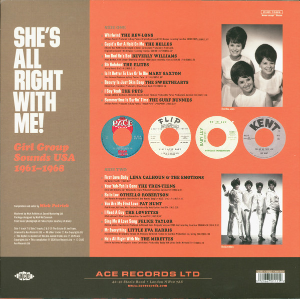 Various - She's All Right With Me! Girl Group Sounds USA 1961-1968 | Ace (CHD 1569) - 2