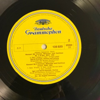 Johann Sebastian Bach , David Oistrach , Igor Oistrach - Violinkonzerte In A-moll Und E-Dur / Konzert Für Zwei Violinen In D-Moll [Vinyl] | Deutsche Grammophon (138 820 SLPM) - 4