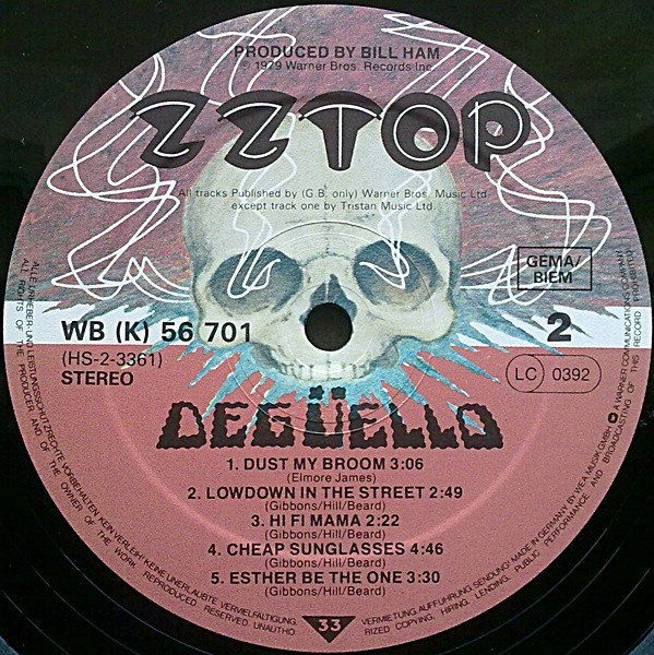 ZZ Top - Degüello | Warner Bros. Records (WB 56 701) - 4