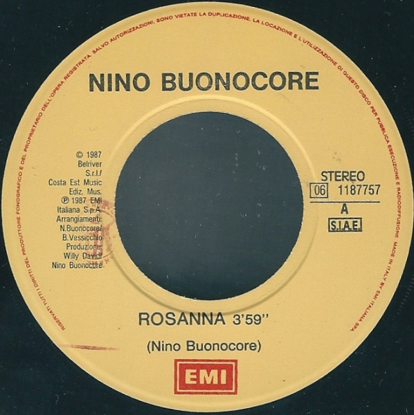 Nino Buonocore - Rosanna | EMI (06 1187757) - 2