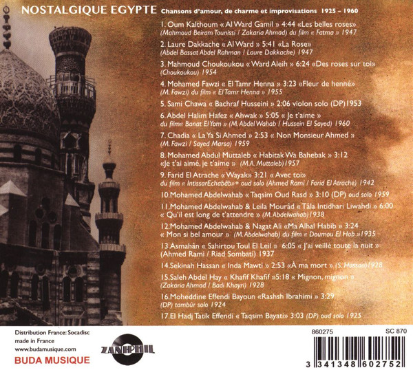 Various - Nostalgique Egypte - Chansons d'amour, de charme et improvisations 1925 - 1960 | Buda Musique (860275) - 2 Various - Nostalgique Egypte - Chansons d'amour, de charme et improvisations 1925 - 1960 | Buda Musique (860275) - 2