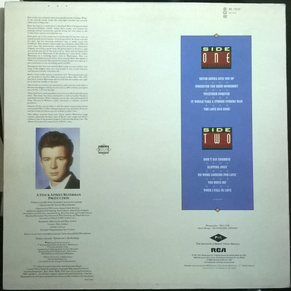 Rick Astley - Whenever You Need Somebody | RCA Victor (PL 71529) - 2