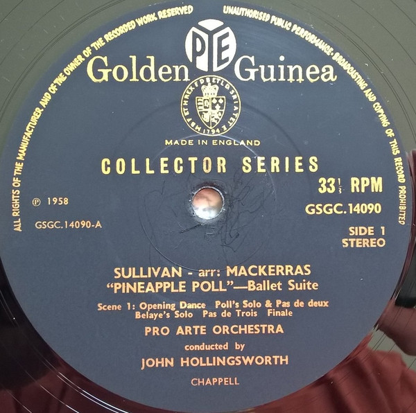 Sir Arthur Sullivan - Pro Arte Orchestra Conducted By John Hollingsworth - Pineapple Poll | Pye Records (GSGC 14090) - 3 Sir Arthur Sullivan - Pro Arte Orchestra Conducted By John Hollingsworth - Pineapple Poll | Pye Records (GSGC 14090) - 3