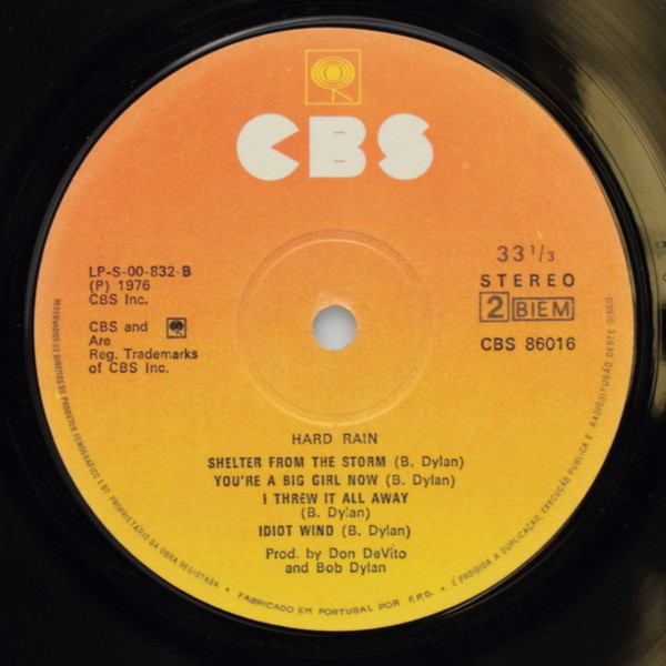 Bob Dylan - Hard Rain | CBS (CBS 86016) - 4