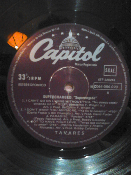 Tavares - Supercharged | Capitol Records (10C 064-086.070) - 3