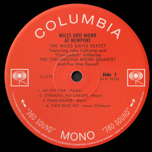The Miles Davis Sextet & The Thelonious Monk Quartet - Miles & Monk At Newport | Columbia (CL 2178) - 4 The Miles Davis Sextet & The Thelonious Monk Quartet - Miles & Monk At Newport | Columbia (CL 2178) - 4