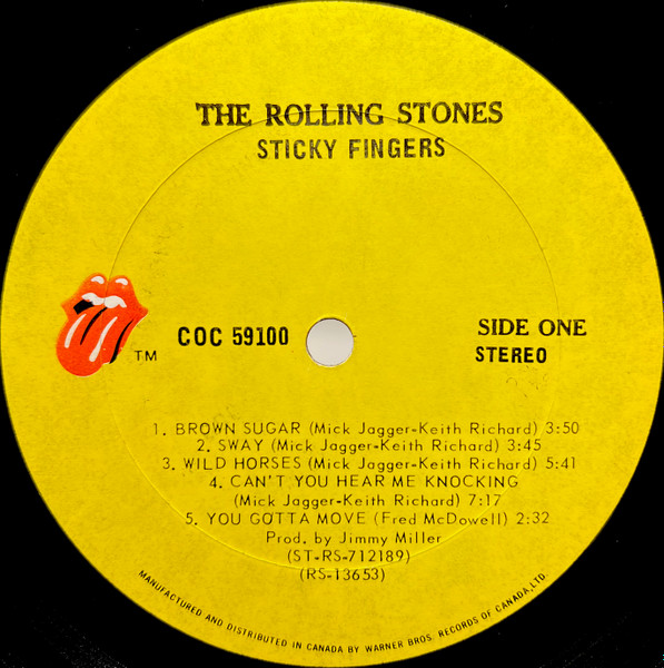 The Rolling Stones - Sticky Fingers | Rolling Stones Records (COC 59100) - 3 The Rolling Stones - Sticky Fingers | Rolling Stones Records (COC 59100) - 3